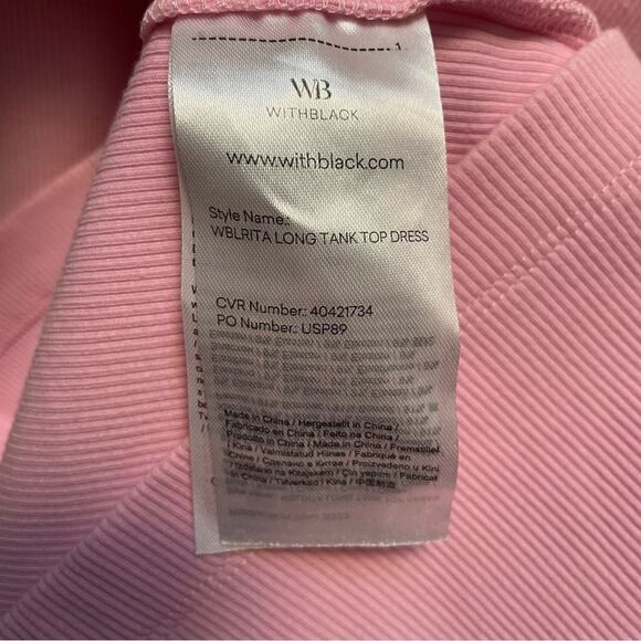 WB Pink Ribbed Tank Dress Small - Picture 4 of 5